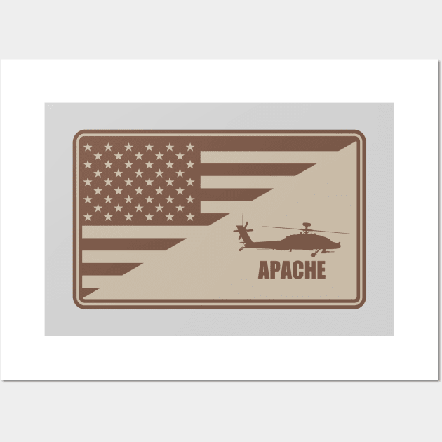 AH-64 Apache Desert Patch Wall Art by TCP